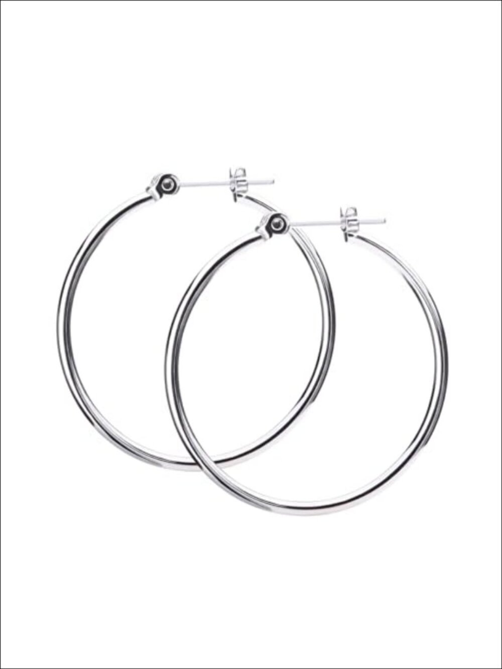 Hypoallergenic Nickel-Free Resin Post Hoop Earrings Made in Japan Pair